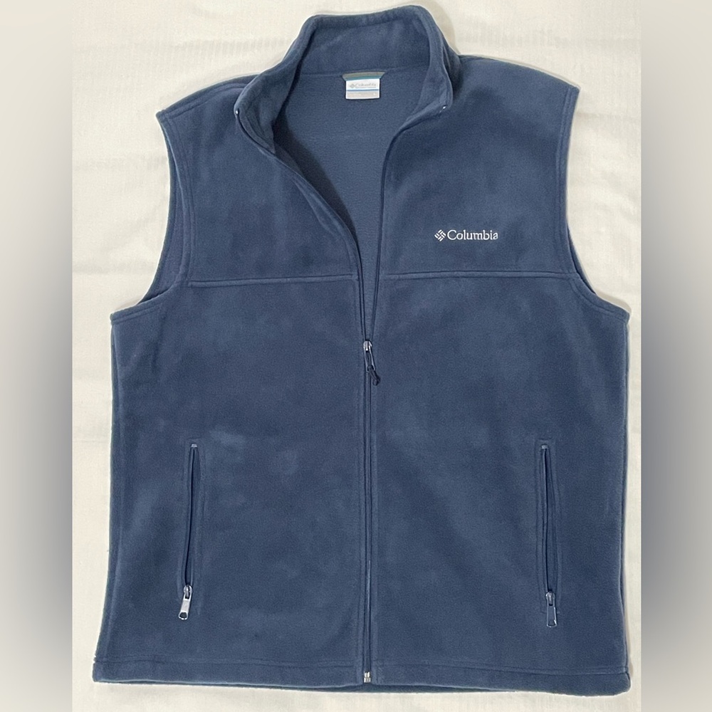 Columbia Navy Blue Fleece Vest Large